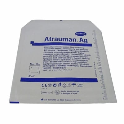 Повязка мазевая Atrauman AG с серебром 10 см x 10 см, 1 штука