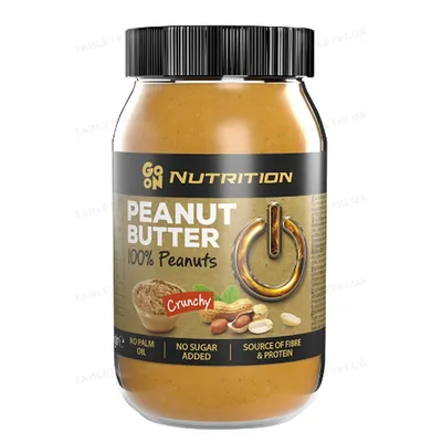 Арахісове масло Go On Nutrition Peanut Butter Crunchy, скло 900 г