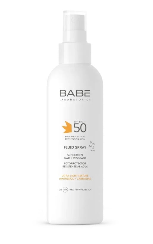 Флюїд-спрей сонцезахисний Babe Laboratorios SPF50 для тіла водостійкий, 200 мл