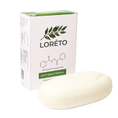 Мило тверде Loreto проти акне з бензоїл пероксидом 2,5%, 75 г