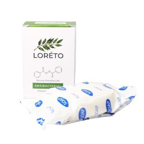 Мыло твердое Loreto против акне с бензоил пероксидом 2,5%, 75 г