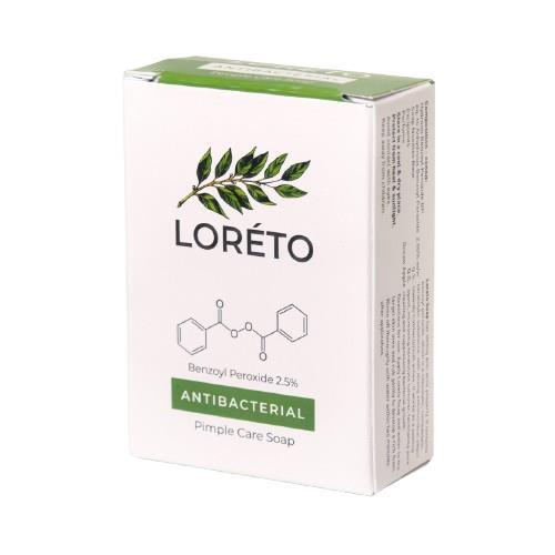 Мыло твердое Loreto против акне с бензоил пероксидом 2,5%, 75 г