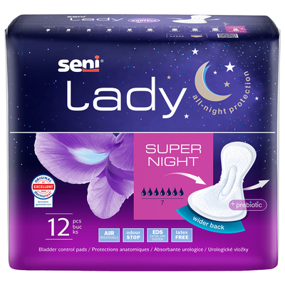 Прокладки урологические Seni Lady super night, 12 штук