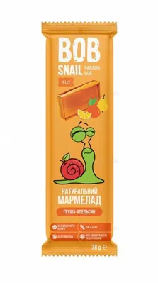 Мармелад Bob Snail Jelly грушево-апельсиновий, 38 г