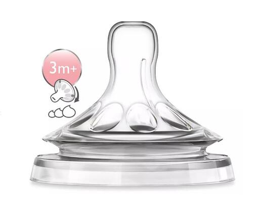 Соска силіконова Philips Avent Natural SCF655/27, змінний потік, від 3 місяців, 2 шт