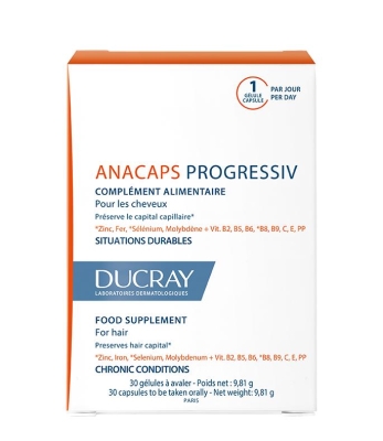 Дієтична добавка Ducray Anacaps Progressiv, 30 капсул