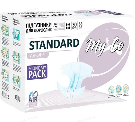 Підгузки для дорослих MyCo Standard, розмір M/2, 30 штук