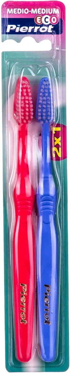 Зубна щітка Pierrot Eco 2 в 1 Ref.372 середня, 2 шт