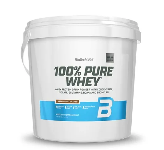 Протеїн сироватковий змішаний Biotech 100% Pure Whey фундук, 4 кг