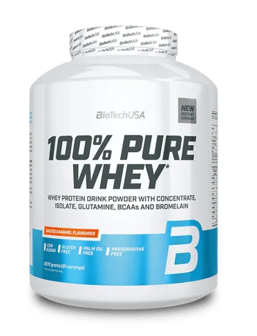 Протеїн сироватковий змішаний Biotech 100% Pure Whey солона карамель, 2,27 кг