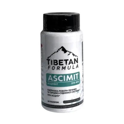 Асциміт Tibetan formula, 60 таблеток