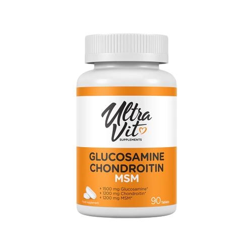 Глюкозамин, хондроитин и МСМ VPLab Ultravit Glucosamine Chondroitin MSM, 90 капсул