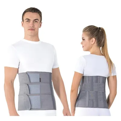 Бандаж підтримуючий Торос Груп 214 жорсткий з 6 ребрами жорсткості, сірий, розмір 5