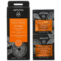 Маска для обличчя Apivita Express Beauty Сяяння з апельсином, 2 штуки по 8 мл