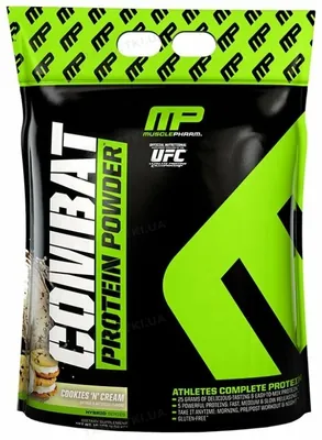 Протеїн комплексний MusclePharm Combat Protein Powder печиво та крем, 4,535 кг