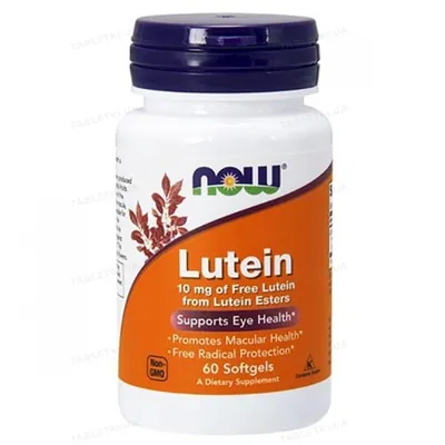 Лютеїн NOW Lutein 10 мг м'які капсули №60
