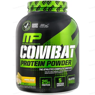 Протеїн комплексний MusclePharm Combat Protein Powder банан, 0,907 кг