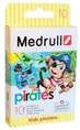 Пластир бактерицидний Medrull Pirates на полімерній основі, дитячий, розміром 2,5 см х 5,7 см, 10 штук
