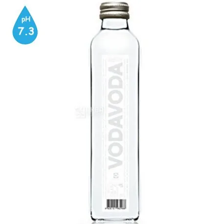 Вода мінеральна VodaVoda негазована, скляна пляшка, 0,75 л