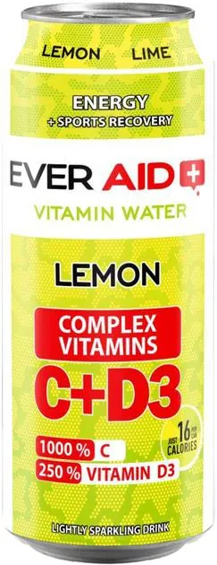 Напій безалкогольний Ever Aid Vitamin Water лимон, банка, 0,5 л