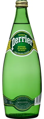 Вода мінеральна Perrier газована, скляна пляшка, 0,75 л