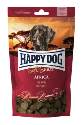 Лакомство мягкое Happy Dog Soft Snack Africa для собак со вкусом страуса и картофеля, 100 г, 60685