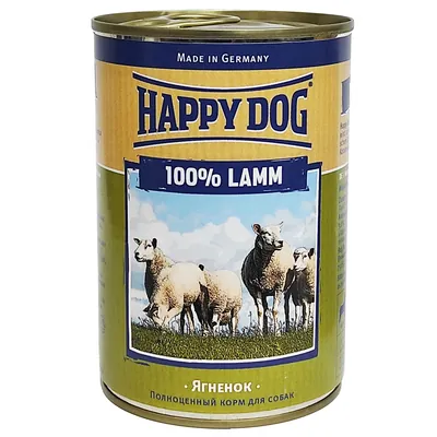 Паштет монобілковий Happy Dog Dose 100% Lamm для собак усіх порід з ягням, 400 г, 6000661