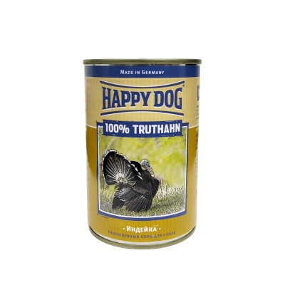 Паштет монобелковый Happy Dog Dose 100% Truthahn для собак всех пород с индейкой, 400 г, 6000664