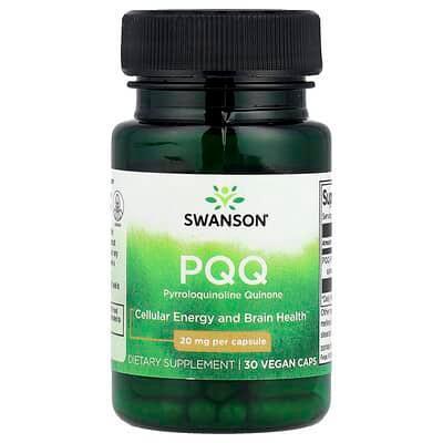 Пирролохинолин хинон Swanson PQQ Pyrroloquinoline Quinone 20 мг, 30 капсул