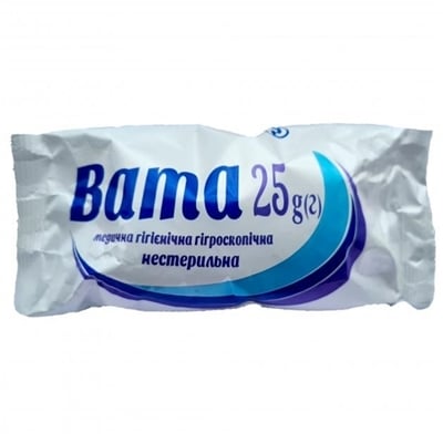 Вата нестерильная Перлина Экобинт медицинская гигроскопическая, ролик, 25 г
