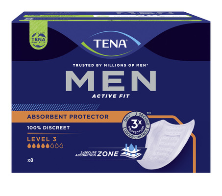 Прокладки урологические для мужчин Tena Men Active Fit Level 3, 8 штук