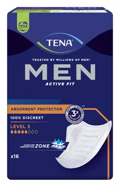 Прокладки урологічні для чоловіків Tena Men Active Fit Level 3, 16 штук