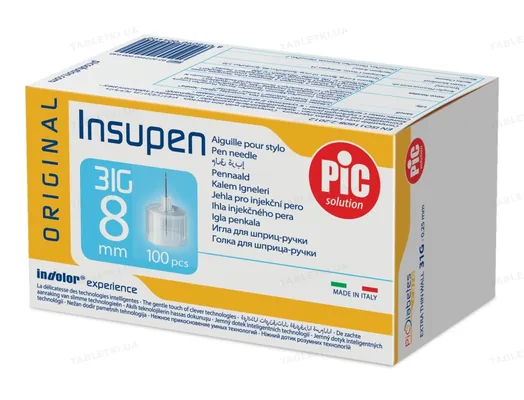 Голка для шприц-ручки Insupen G31 (0,25 х 8 мм), 100 штук