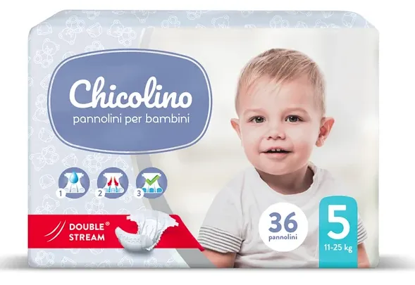 Підгузки Chicolino Standarto дитячі, розмір 5, 11-25 кг, 36 шт