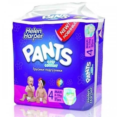 Подгузники-трусики Helen Harper Easy pants comfort размер 4 Maxi, 8-13 кг, 21 шт