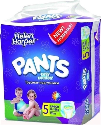 Подгузники-трусики Helen Harper Easy pants comfort размер 5 Junior, 12-18 кг, 19 шт