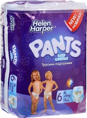 Подгузники-трусики Helen Harper Easy pants comfort размер 6 XL, 16+ кг, 17 шт
