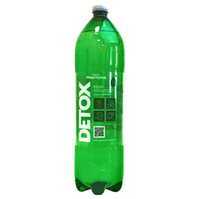 Вода мінеральна Detox (Детокс) Аква Миргород природна лікувально-столова сильногазована, 1,5 л