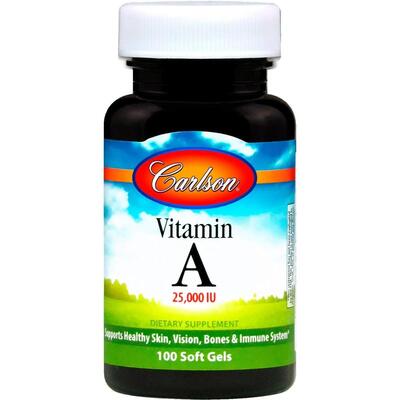 Вітамін А Carlson Labs Vitamin A 25000 МО, 100 капсул
