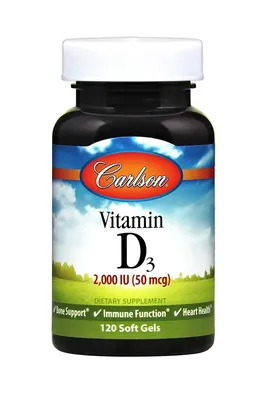 Вітамін Д3 Carlson Labs Vitamin D3 2000 МО, 120 капсул