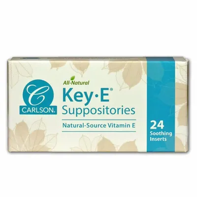 Супозиторії з вітаміном Е Carlson Labs Key-E Suppositories №24