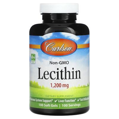 Лецитин Carlson Labs Lecithin 1200 мг, 100 капсул