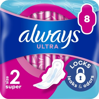 Прокладки гигиенические Always Ultra Day Super, 5 капель, 2 размер, 8 шт