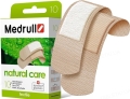 Набір пластирів медичних Medrull Natural Care бактерицидний на тканинній основі, 10 штук