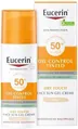 Гель-крем сонцезахисний для обличчя Eucerin Sun Protection SPF50+ Oil Control з тонуючим ефектом світлий тон (87937), 50 мл