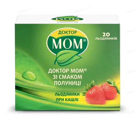 Доктор мом зі смаком полуниці льодяники №20 (4х5)