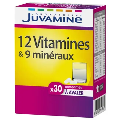 Комплекс 12 Вітамінів + 9 Мінералів Juvamine таблетки №30