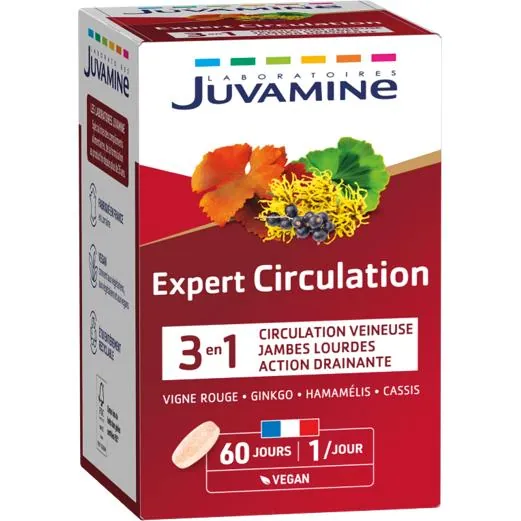 Циркуляція Juvamine Гінкго + гамамеліс капсули №60
