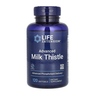 Расторопша Life Extension Advanced Milk Thistle, 120 мягких капсул