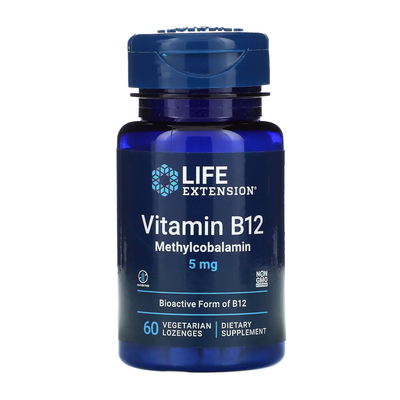 Витамин В12 Life Extension Vitamin B12 Methylcobalamin пастилки по 5 мг №60